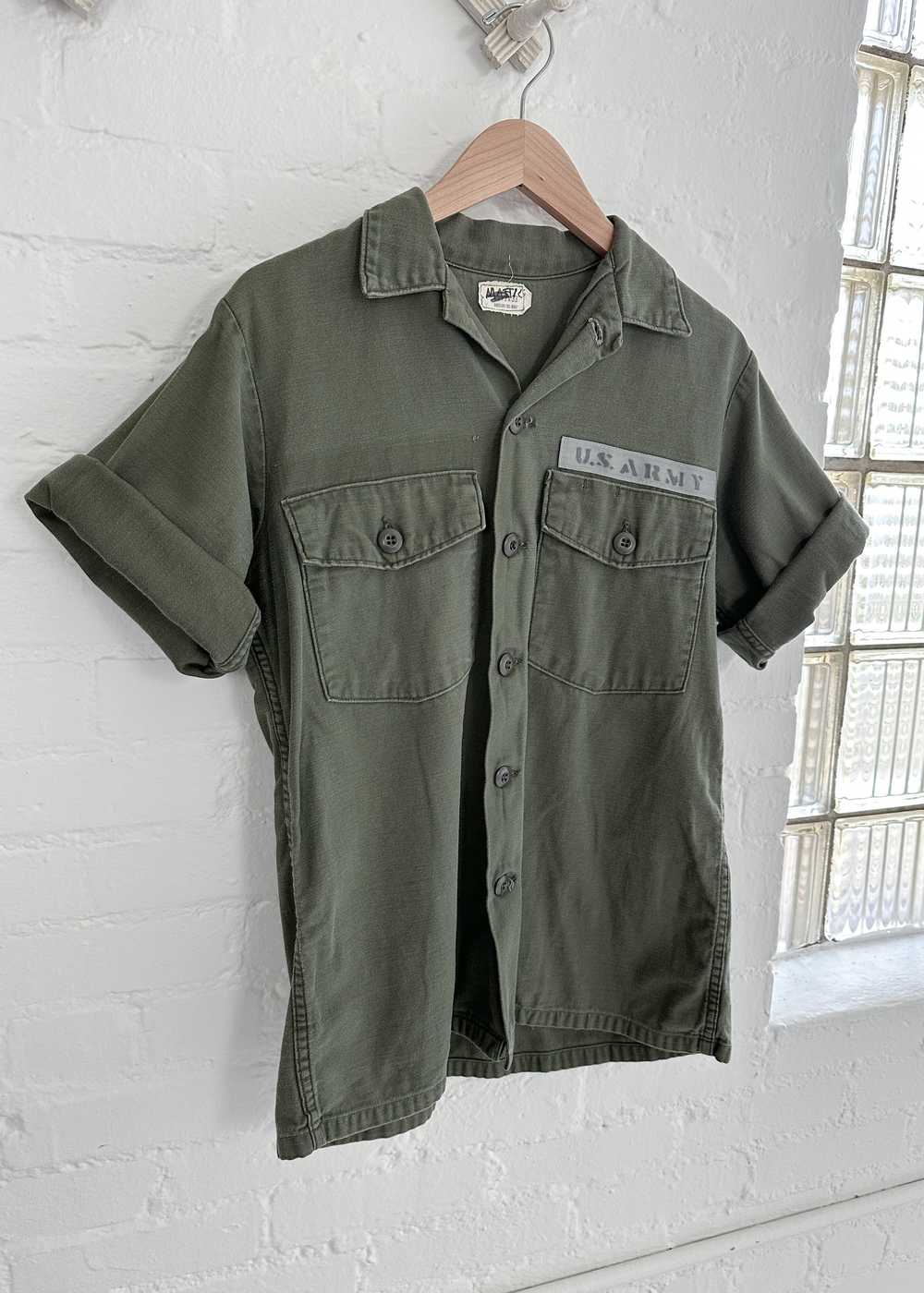Vintage 1970s Short Sleeve Army Jacket - image 2
