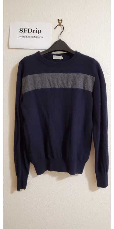 Moncler Navy Panel Wool Sweatshirt