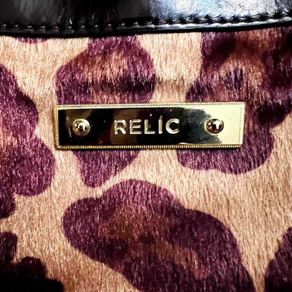 Relic Faux Cowhide & Leather Handbag Brown Gold - image 3