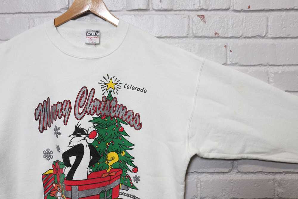 90s merry christmas colorado looney tunes sweatsh… - image 2