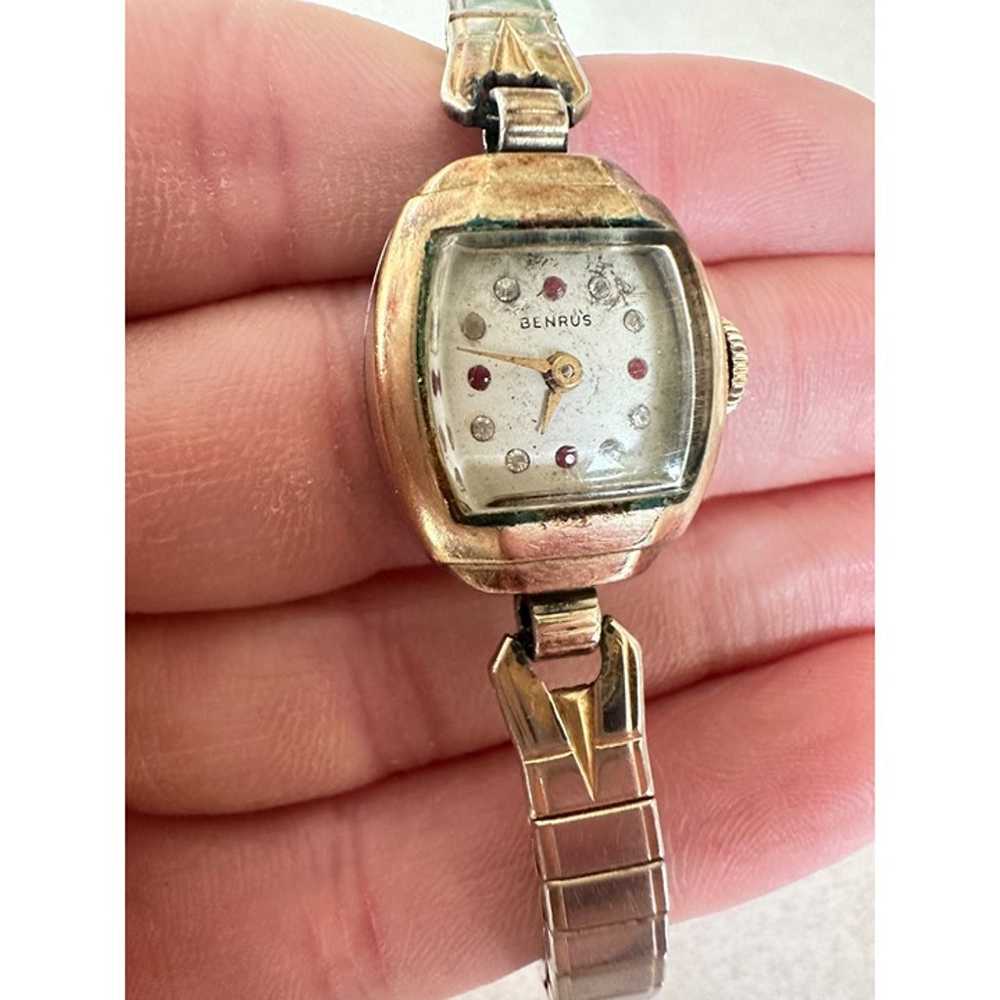 Benrus vintage MCM ladies 10kt rolled gold plate … - image 3