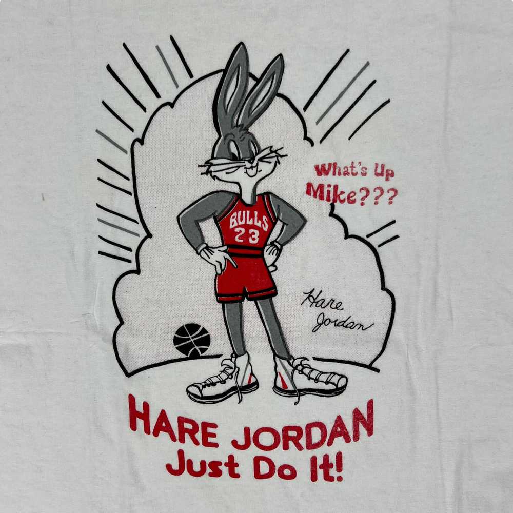 90s Hare Jordan Bugs Bunny What's Up Mike? tee si… - image 1