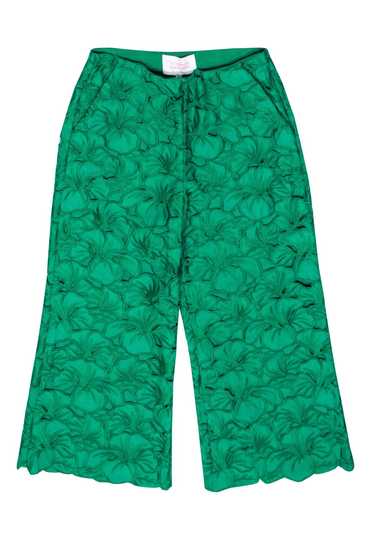 Tuckernuck - Kelly Green Embroidered Cropped Pants