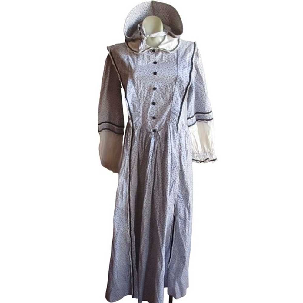 Vintage Handmade Prairie Dress Bonnet Womens 12/1… - image 1