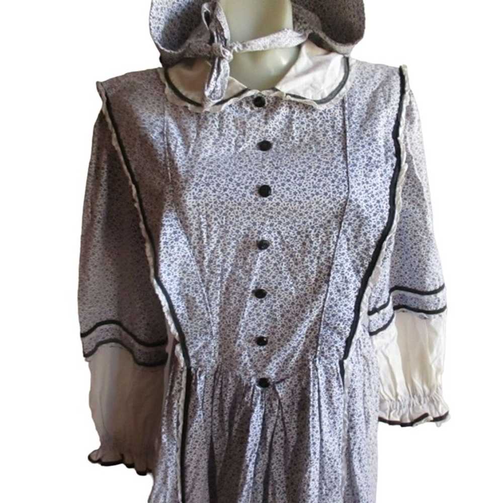 Vintage Handmade Prairie Dress Bonnet Womens 12/1… - image 3