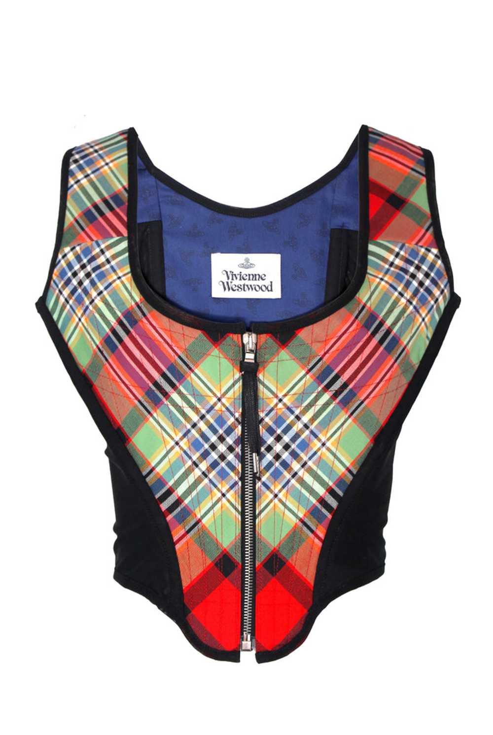 Vivienne Westwood Tartan Portrait Corset, SS22, U… - image 1