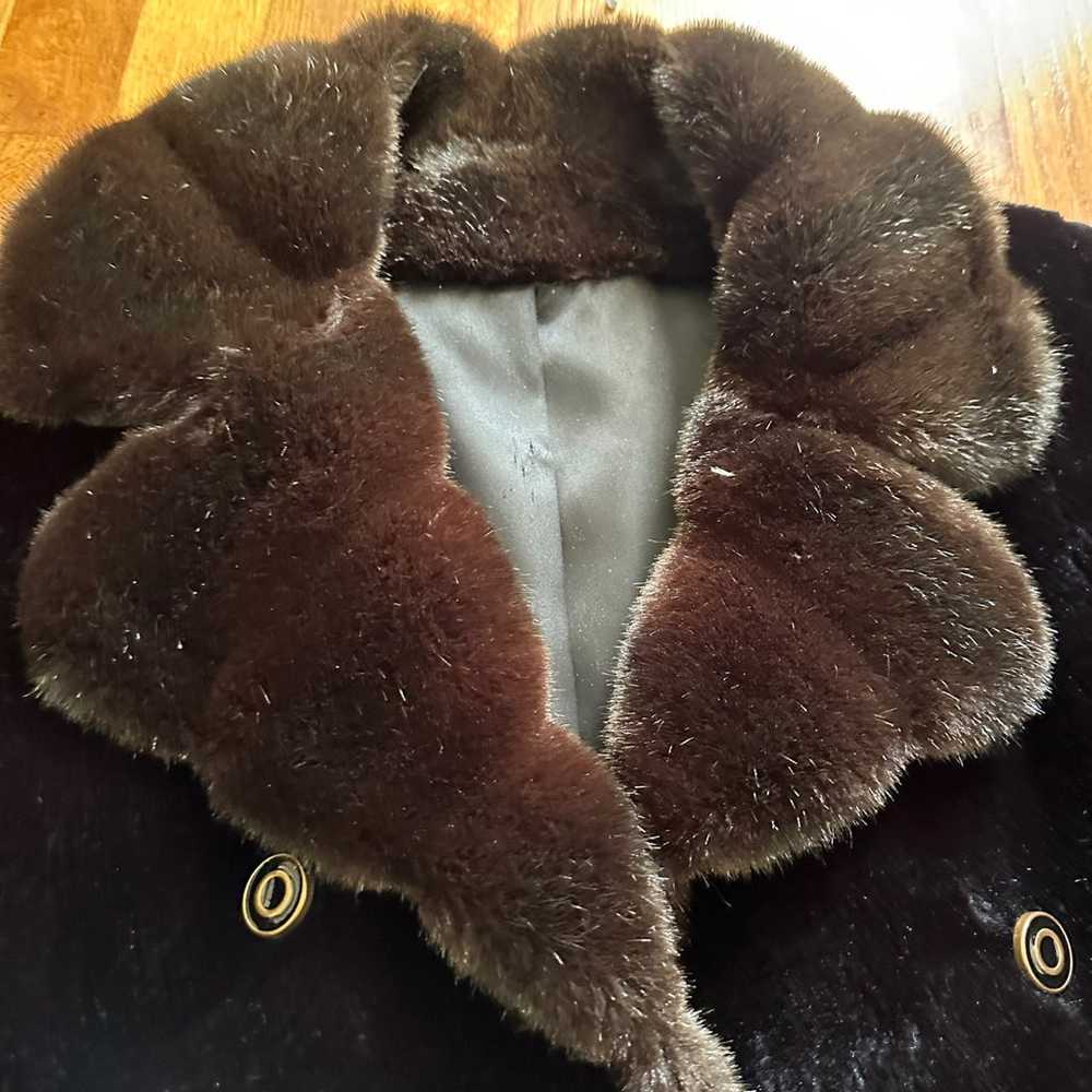 Vintage Borgana Dark Brown Faux Fur Coat - image 2