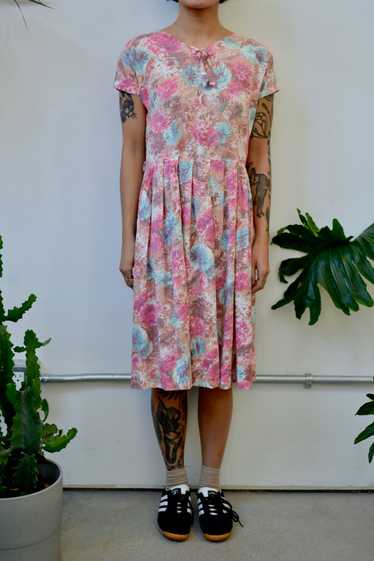 Cotton Candy Floral Day Dress