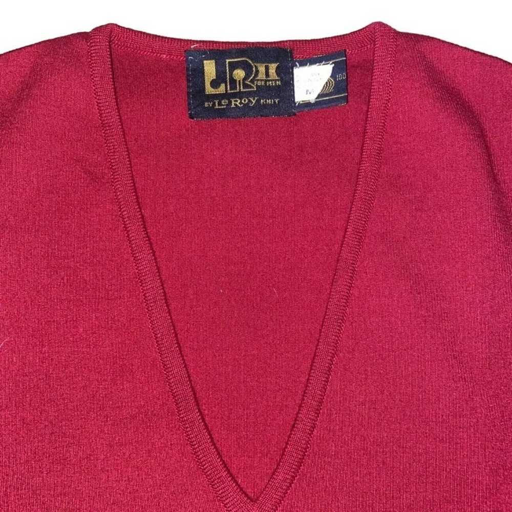 Vintage LR II LeRoy 100% Wool Mens Sweater Vest B… - image 3