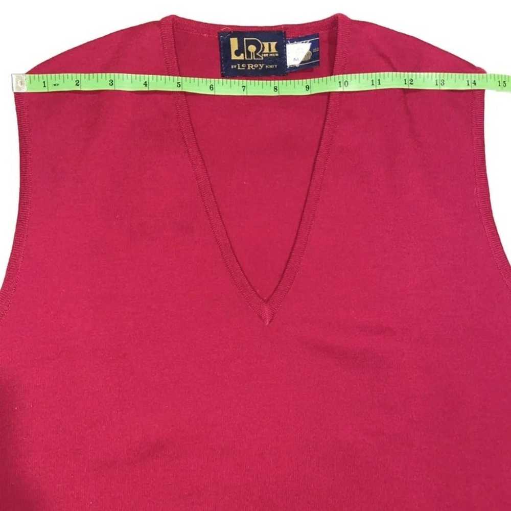 Vintage LR II LeRoy 100% Wool Mens Sweater Vest B… - image 4