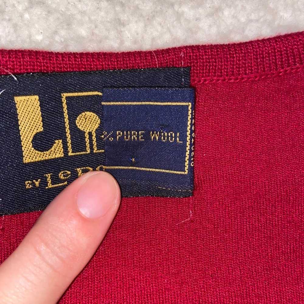 Vintage LR II LeRoy 100% Wool Mens Sweater Vest B… - image 8