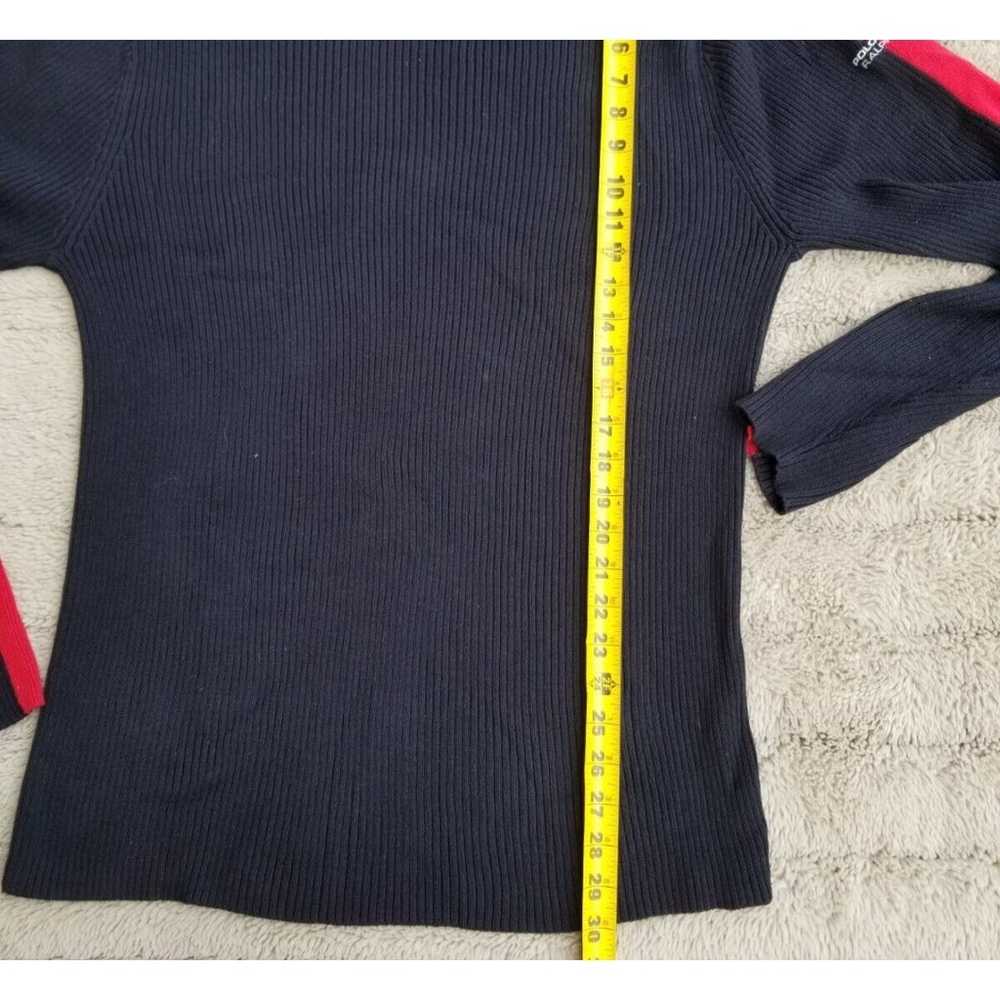 Polo Ralph Lauren Sweater Size XL Black/Red Embro… - image 6