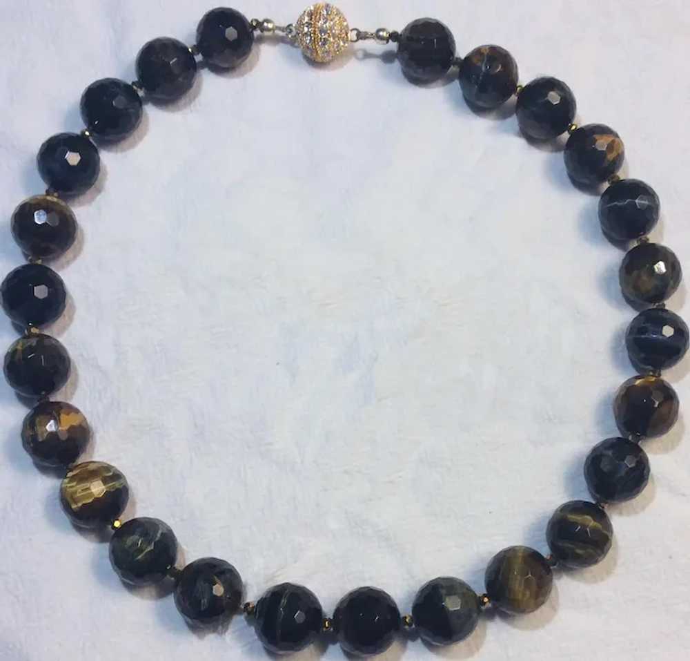 Chatoyant Faceted Tiger Eye Necklace - image 3