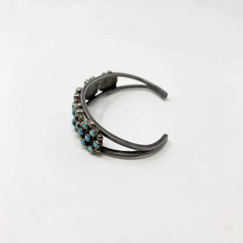778 Vintage Zuni Sterling Silver Turquoise Needle… - image 2