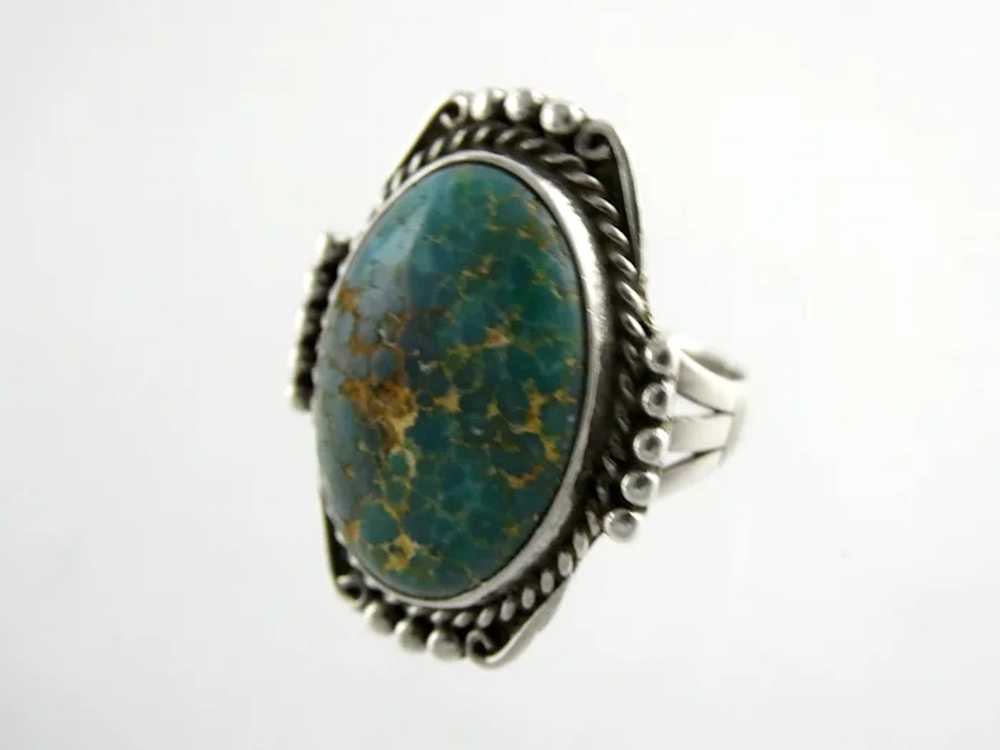 Vintage Southwestern Unmarked Sterling Silver Tur… - image 7