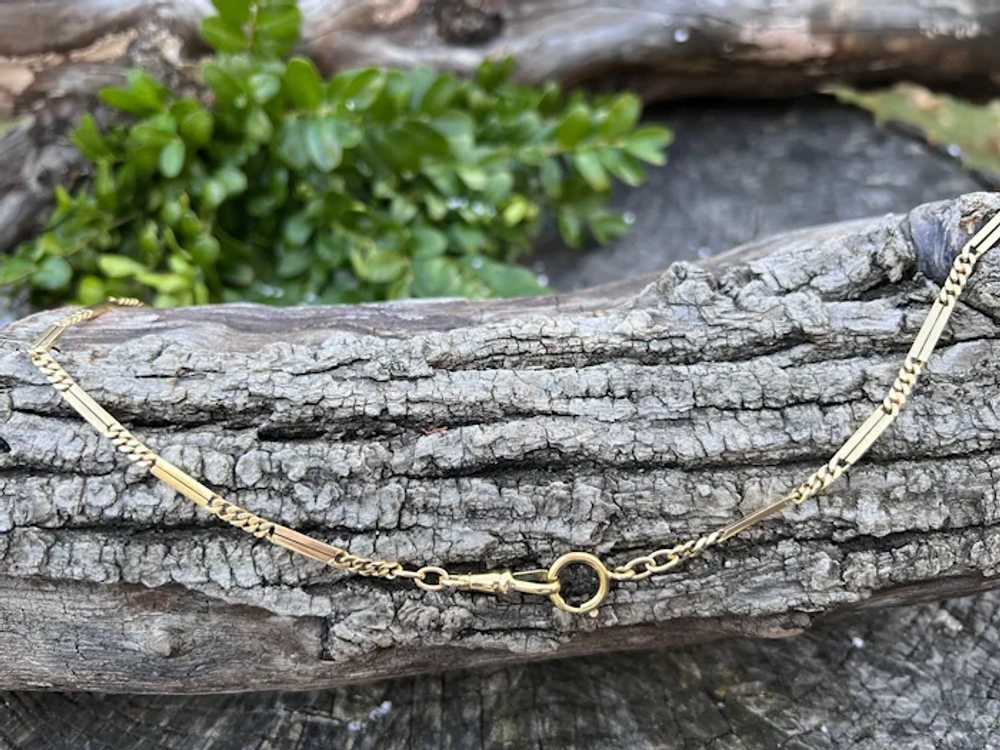 Victorian 18k Yellow Gold Watch Chain Necklace - image 6