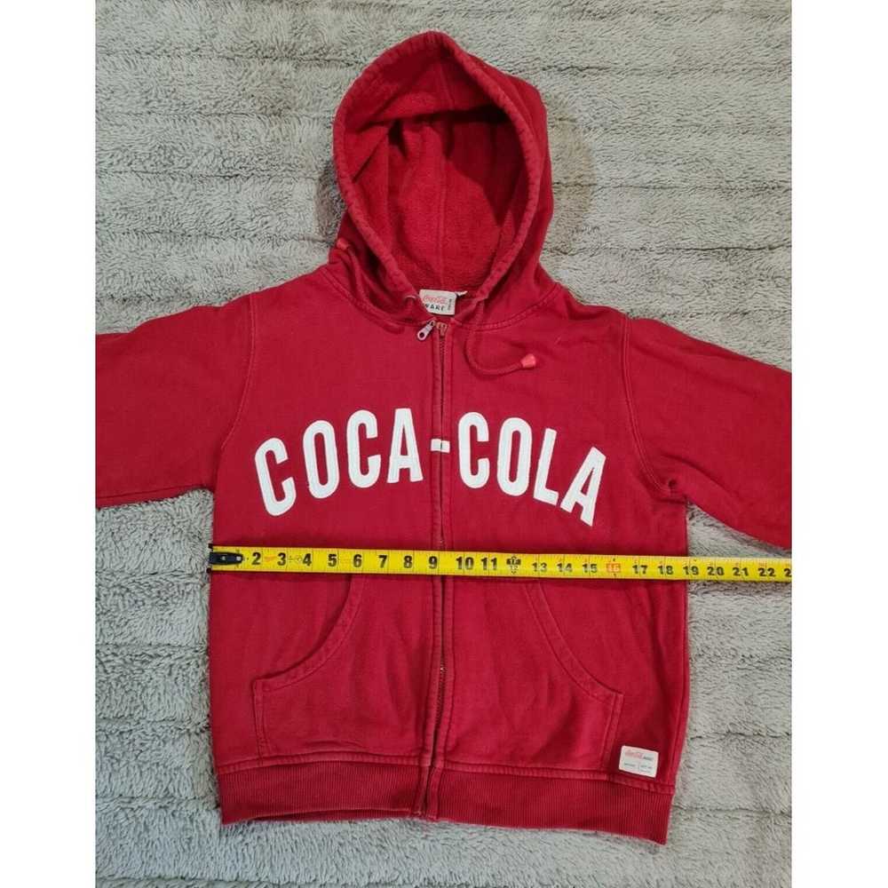 Vintage Coca Cola Spell out Full Zip Hoodie Size … - image 5