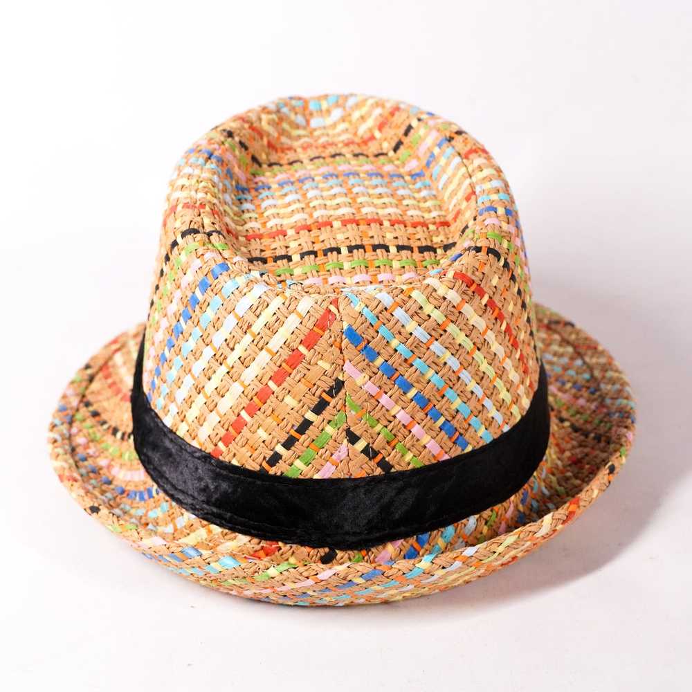 Other Fedora Hipster Hip Hop Hat Striped Straw We… - image 3