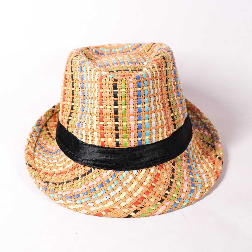 Other Fedora Hipster Hip Hop Hat Striped Straw We… - image 5