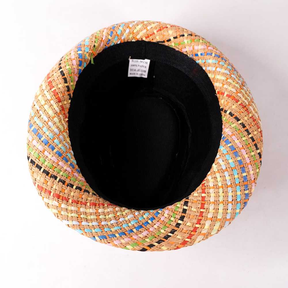 Other Fedora Hipster Hip Hop Hat Striped Straw We… - image 7