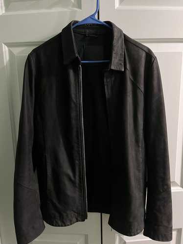 10sei0otto Oiled Black Leather Jacket