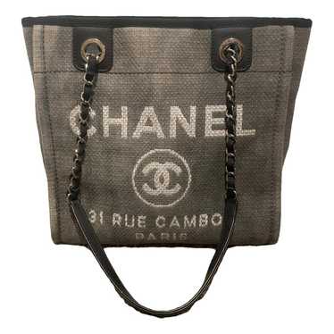 Chanel North South Deauville cloth tote