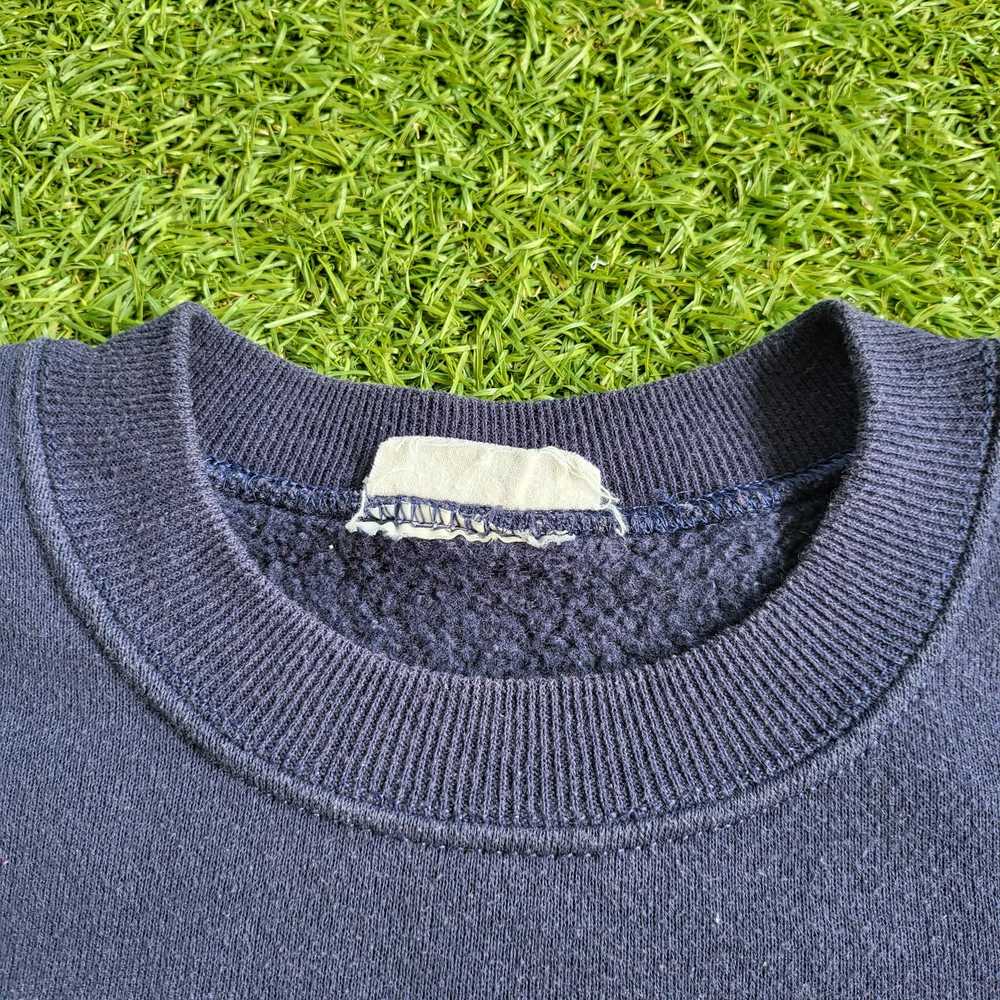 Vintage Golden Pumpkin Blue Sweatshirt Embroidere… - image 4