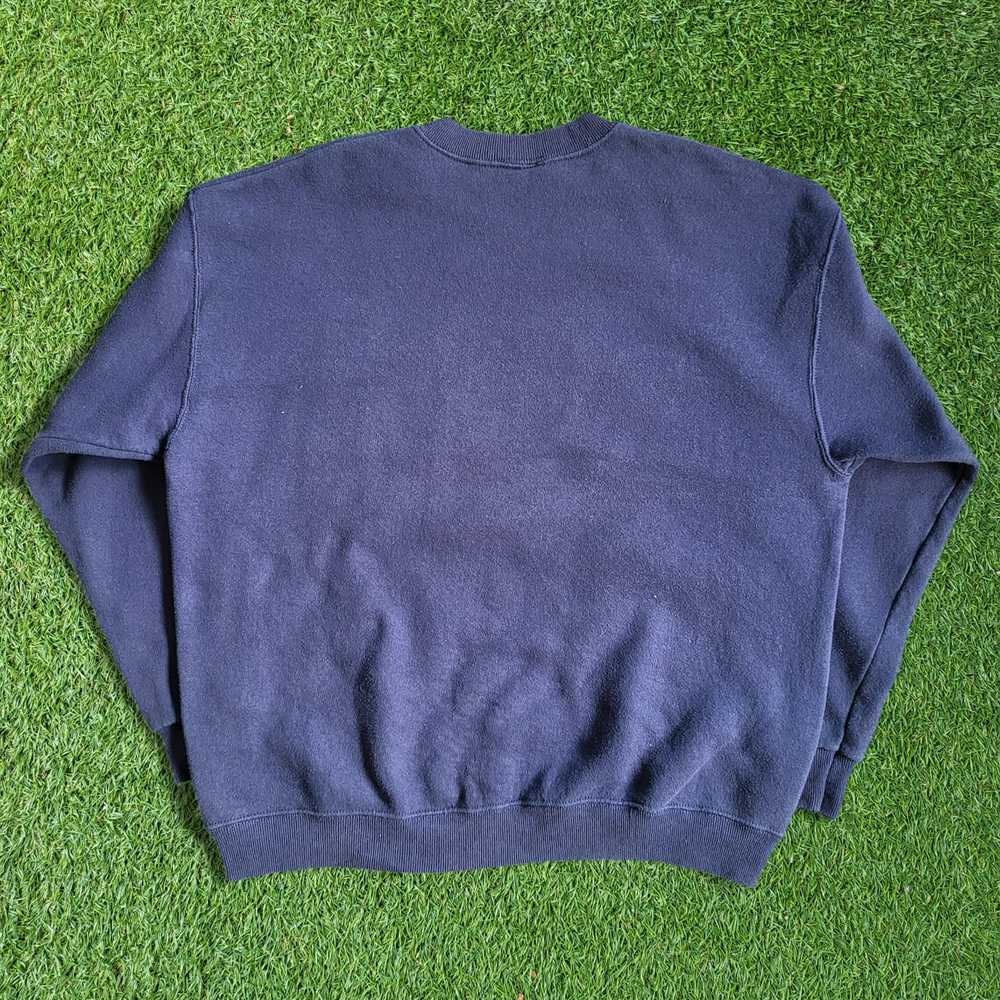 Vintage Golden Pumpkin Blue Sweatshirt Embroidere… - image 7