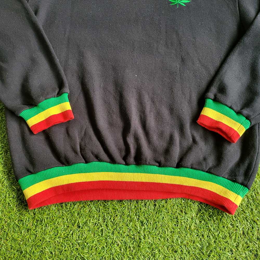 Vintage Wonder Wall Rasta Black Sweatshirt Embroi… - image 4