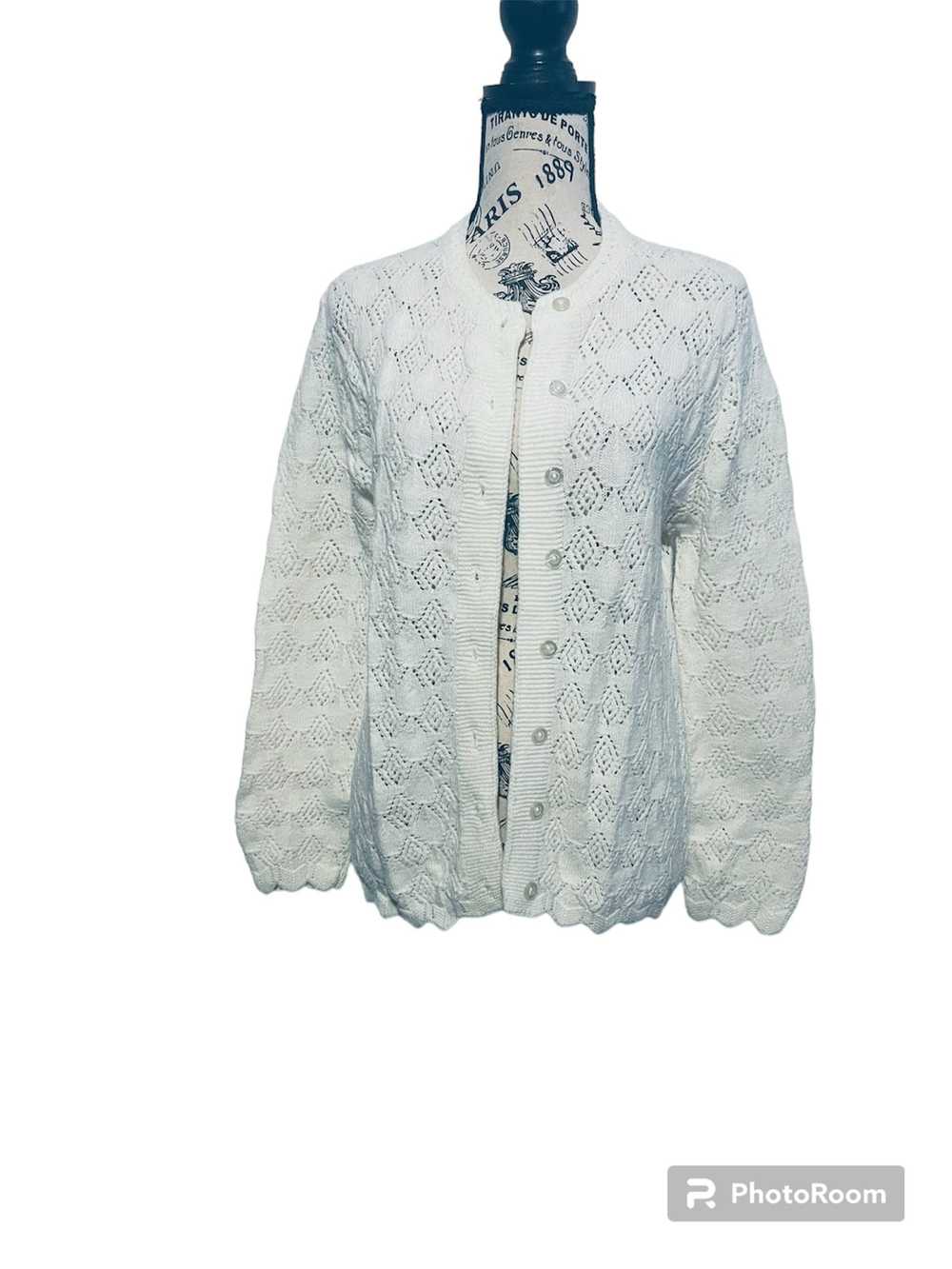 Vintage Wintuk 100% Acrylic Button Up Long Sleeve… - image 1