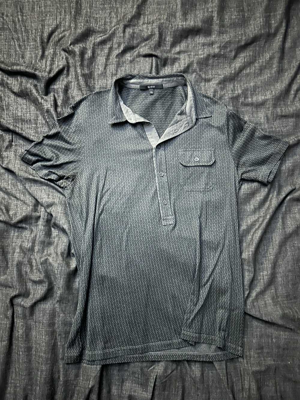 Gucci Black and Grey Gucci Collar Polo Shirt - image 1