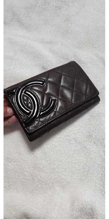 Louis Vuitton Cambon Logo Leather Wallet Brown