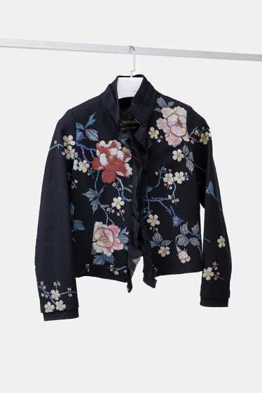 Roberto Cavalli Roberto Cavalli Black Floral Wool 