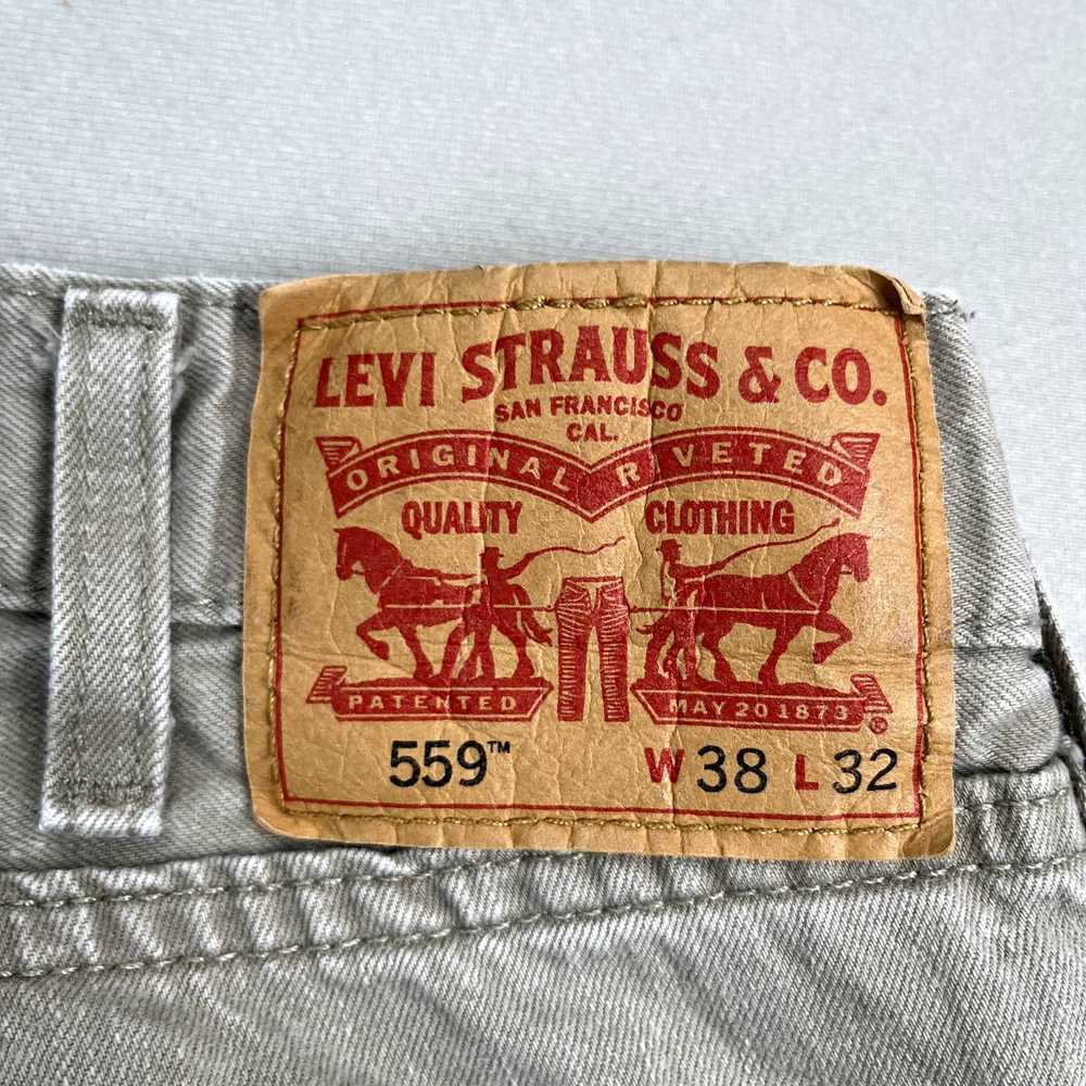 Levi's Levis 559 Jeans 38x32 Tan Denim Chino Rela… - image 3