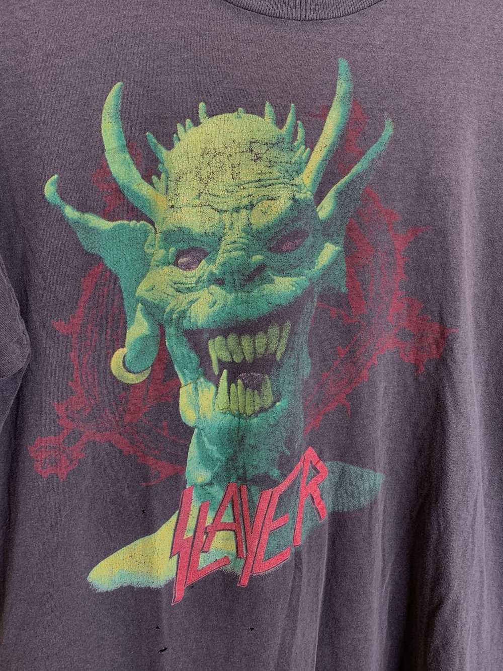 Band Tees × Slayer × Vintage *RARE* Vintage 1990 … - image 3