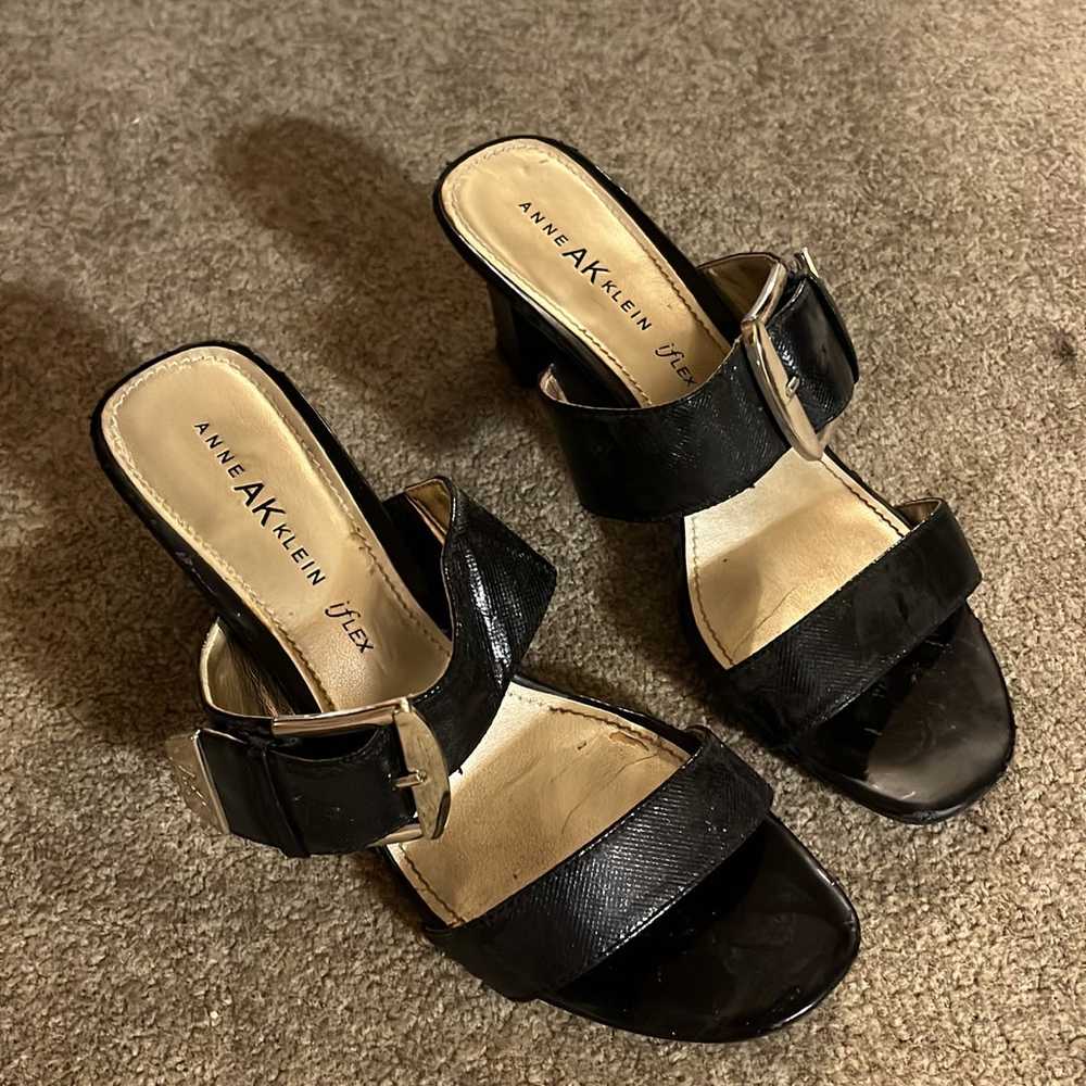 anne klein black sandals - image 1