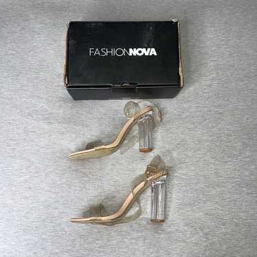 Fashion nova glass on sale slipper