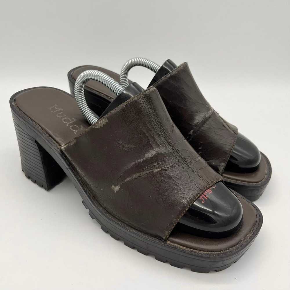 Vintage Mudd Brown Chunky Sandals - image 1