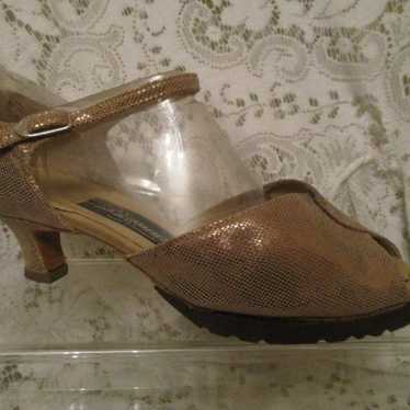 vintage Diamant metallic dance shoes