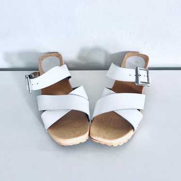 90s Clog Sandals Slides Chunky Heels made in Ital… - image 1