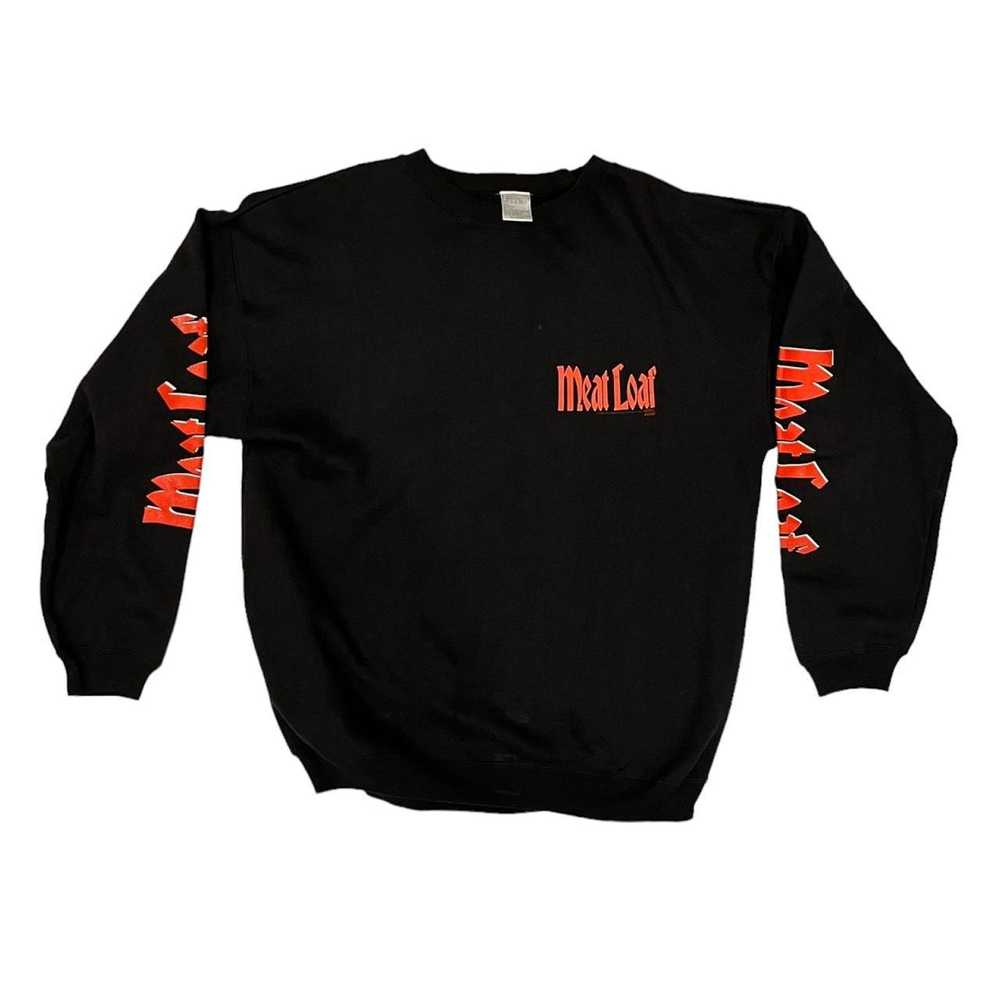 Designer Vintage Meatloaf black crewneck sweatshi… - image 1