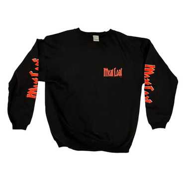 Designer Vintage Meatloaf black crewneck sweatshi… - image 1