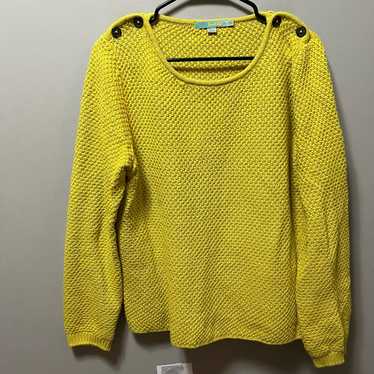 Boden Boden Yellow Sweater Cotton size 12 Top Knit