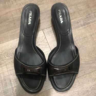 PRADA Vintage Low Heeled 1” Sandals