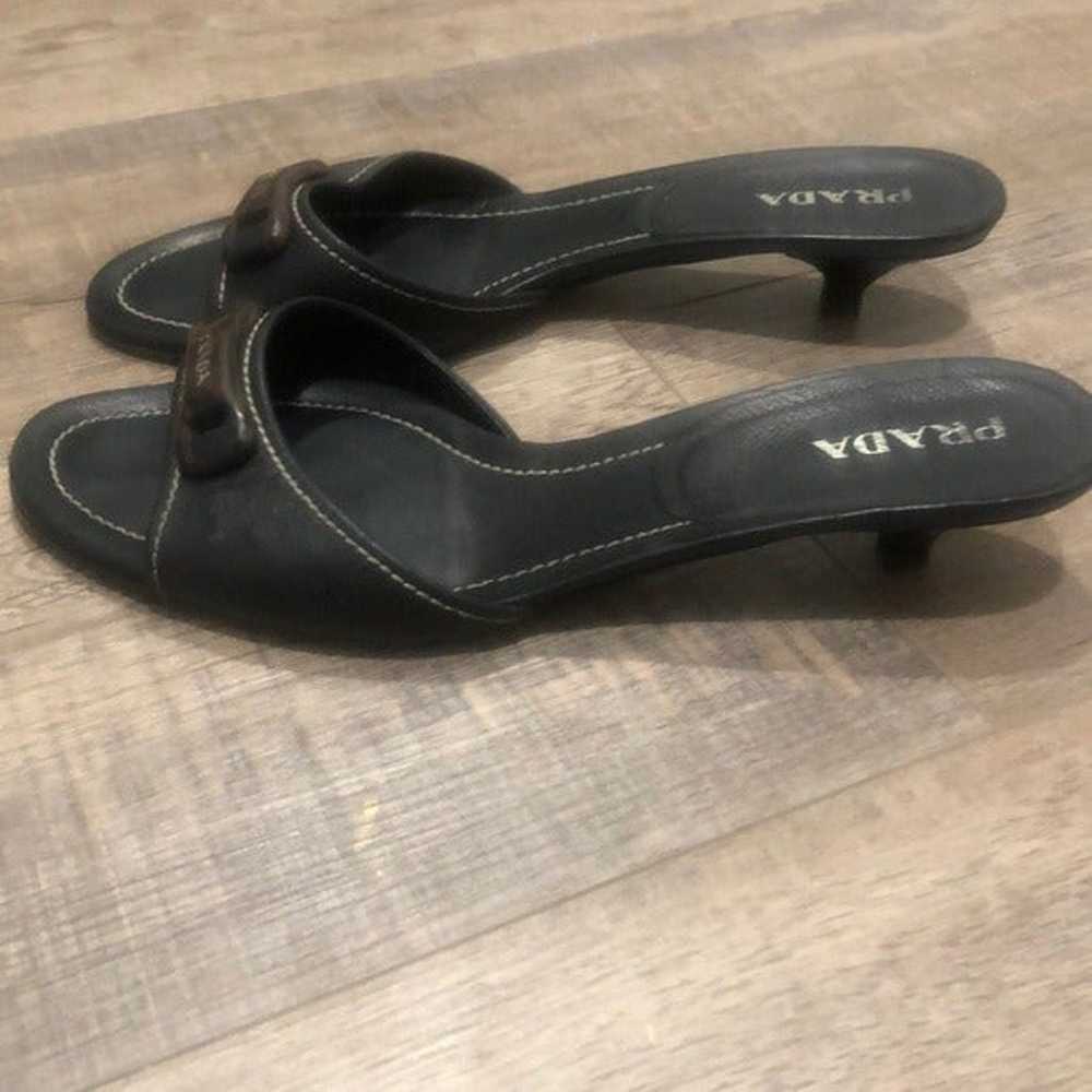 PRADA Vintage Low Heeled 1” Sandals - image 6