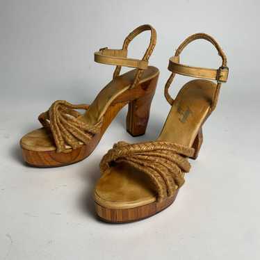 70’s Vintage Naughty But Nice Wooden Heels