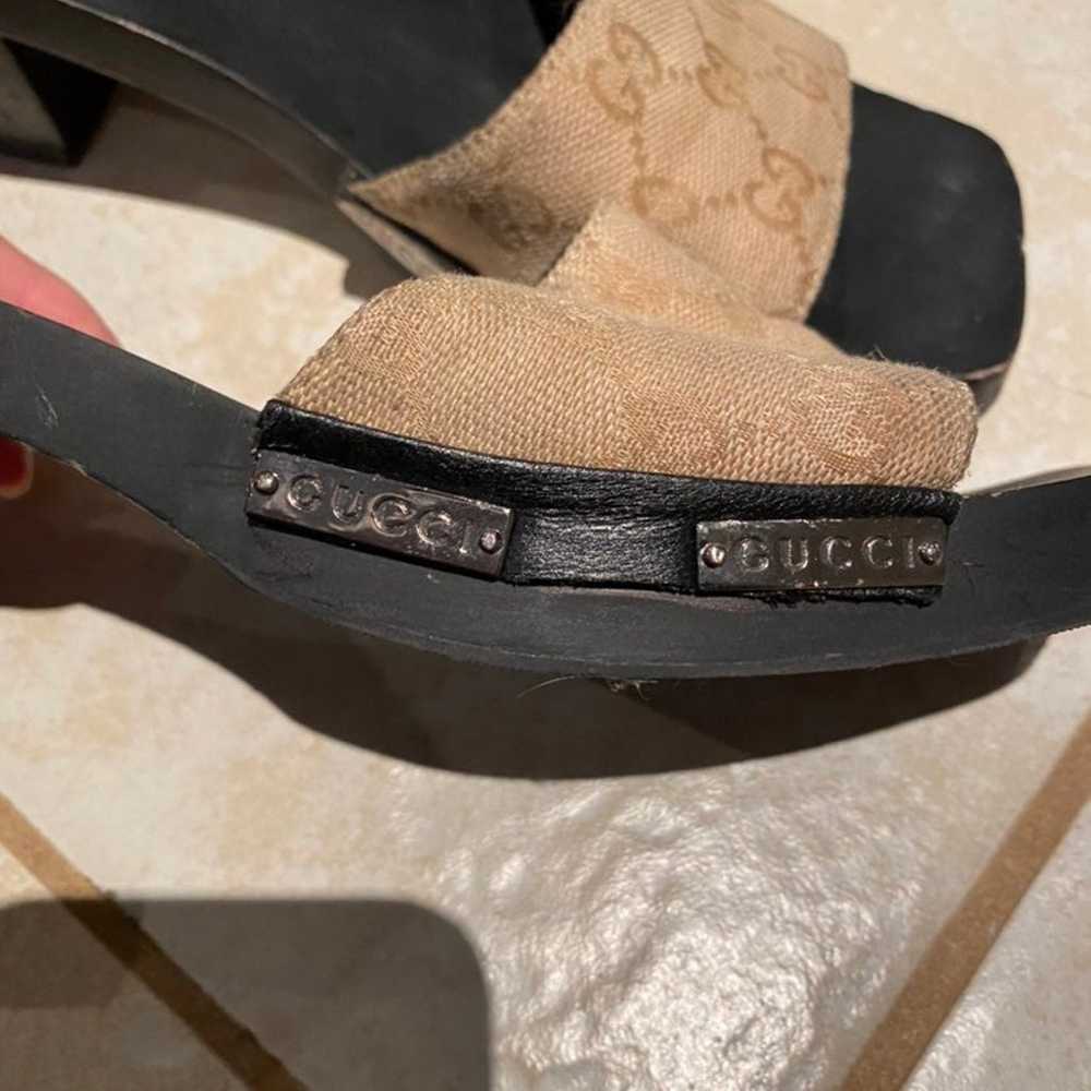 Gucci Monogram Vintage Heel Sandal - image 4