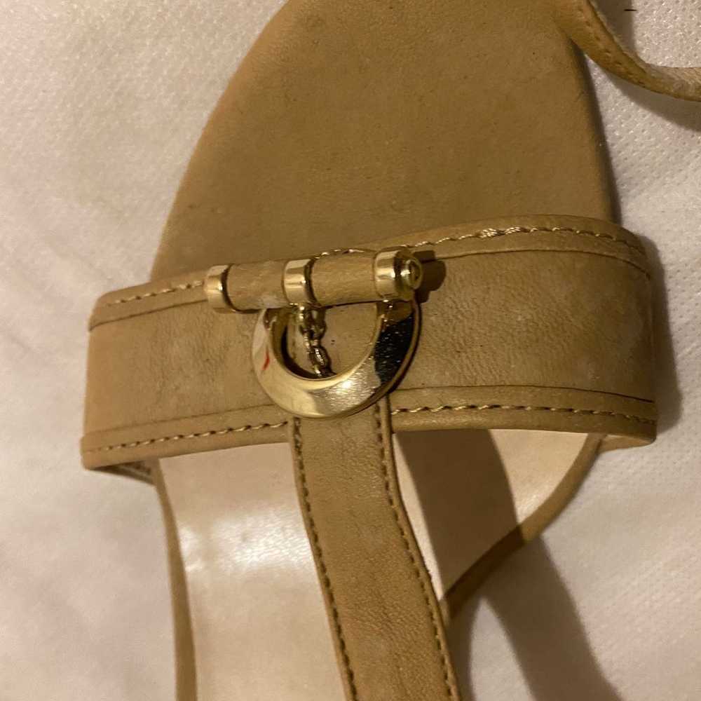 Christian Dior leather khaki/beige Sandals - image 2