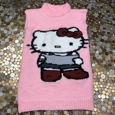 Vintage Hello Kitty sweater wool jumper Vest - image 1