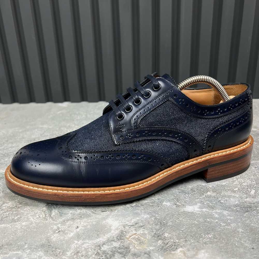 Louis Vuitton Voltaire Wingtip Derby Denim Leathe… - image 10